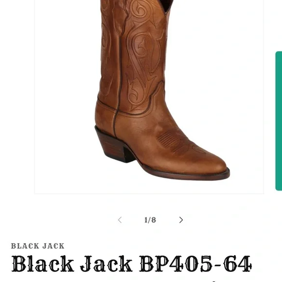 BLACK JACK BP405-64 Ranch Hand Burnished Peanut Size 9 $450 EUC!!! - Picture 2 of 13
